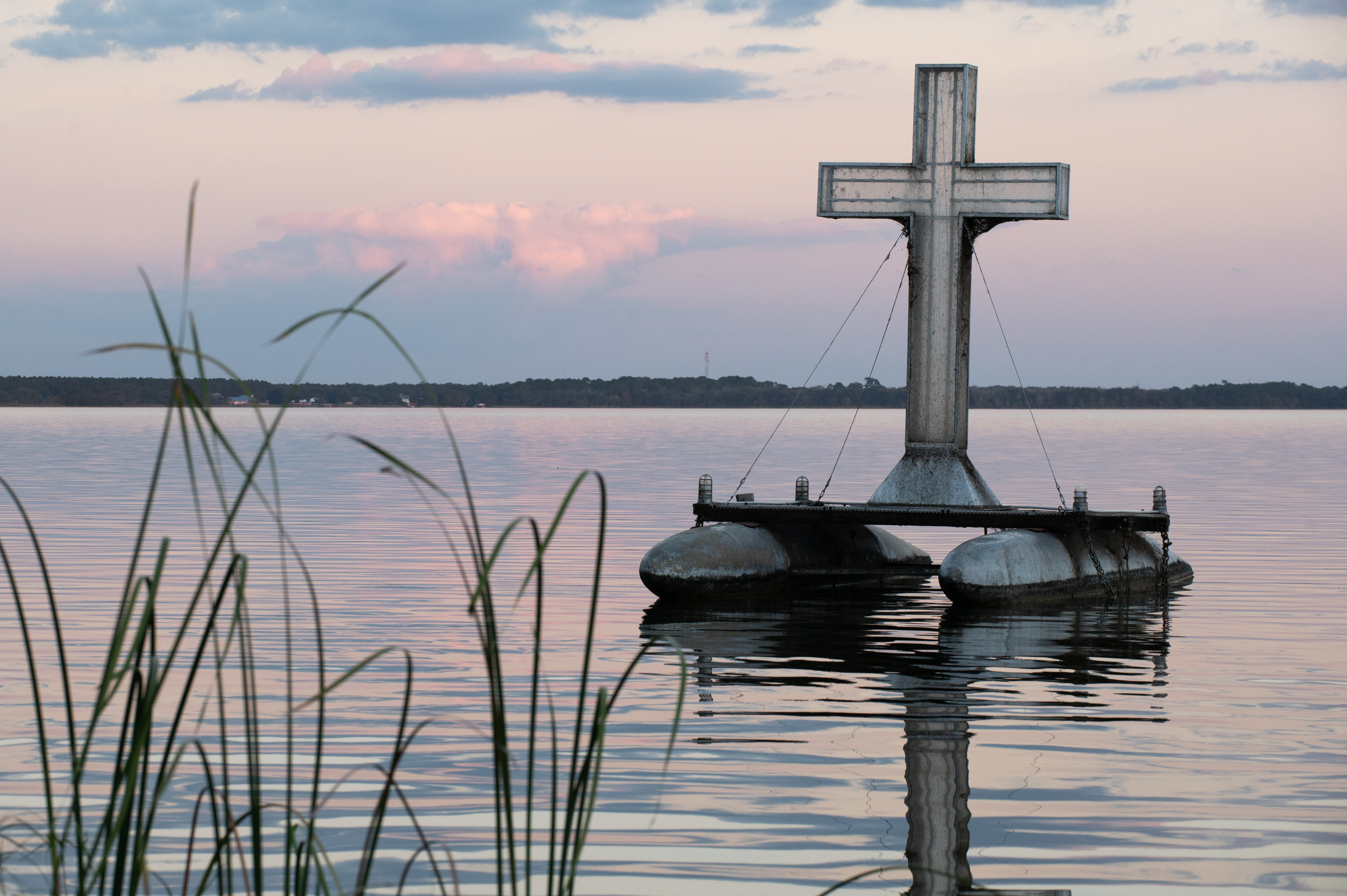 Cross on the water at University Ministry retreat