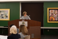 Vice President of Academic Affairs Mary Spoto addresses those at the Celebration of Academic Excellence