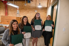 Anne Chaves, Alyssa D'Aiello, Megan Rowe, and Natalie Vega received the Leven Chuck Wilson Scholarships
