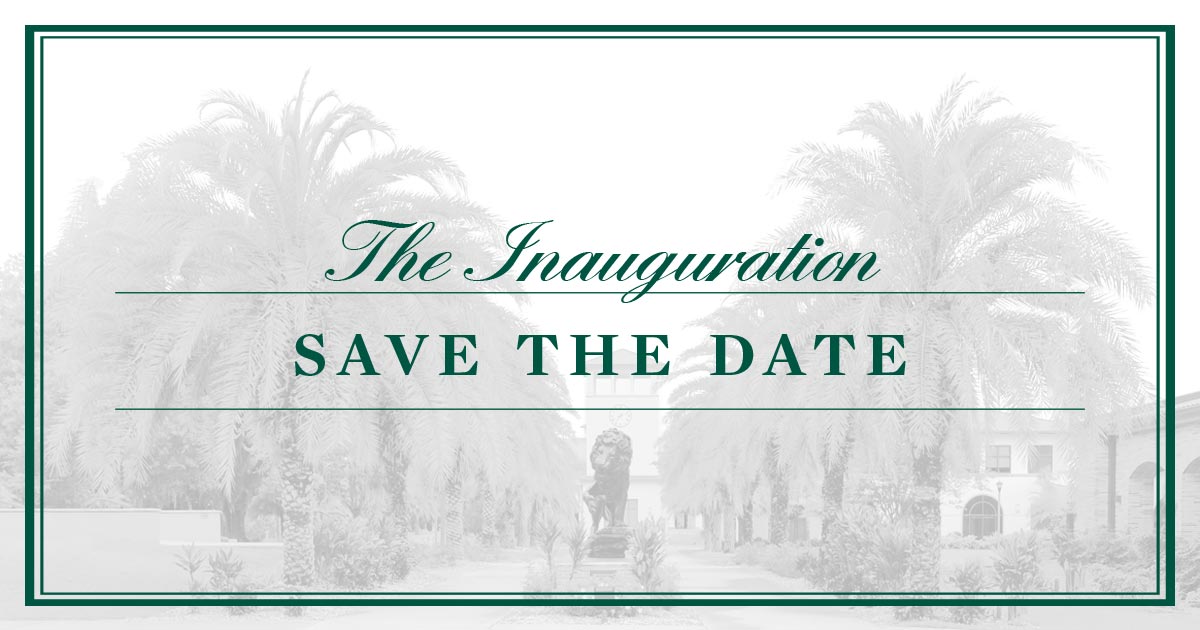 Save the date for the inauguration of President Senese